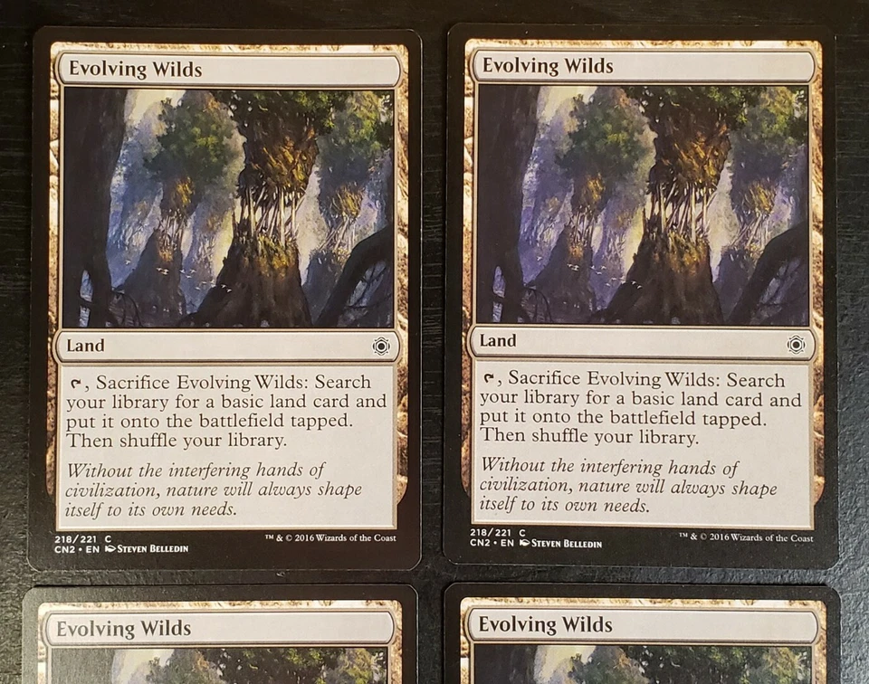 4x Evolving Wilds Conspiracy Take The Crown Mtg Magic Sacrifice Land Card 2016 - Image 2 of 4