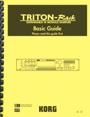 Korg Triton Rack Sampler 3-in-1 BASIC GUIDE USER'S MANUAL & Voice Name List