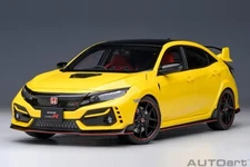 AUTOart 73225 HONDA CIVIC TYPE R (FK8) LIMITED EDITION (SUNLIGHT YELLOW) 1/18