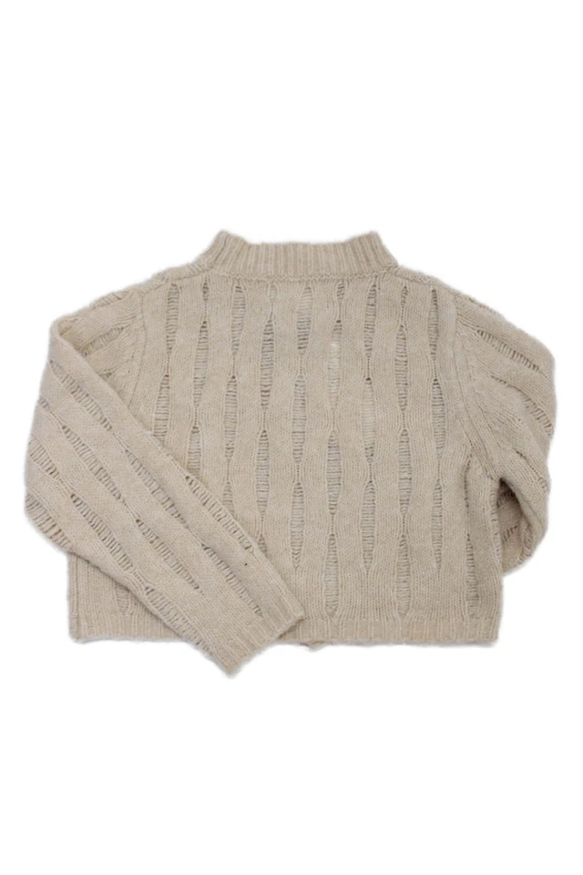 Zara Girls Long Sleeve Round Neck Knit Sweater Nude Size 12Y - Image 4 of 4