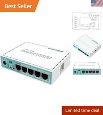 Compact hEX RB750Gr3 Ethernet Router - 256 MB RAM, USB, WPS Functionality