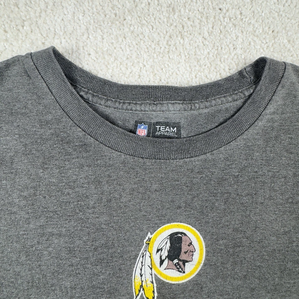 Camisa de manga larga para hombre Washington Redskins XL Pullover cuello redondo gris equipo de la NFL Foto 3 de 4