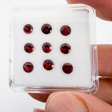Natural Garnet 5mm Round Faceted 2, 5, 10 or 15 pcs Loose Gemstones USA Seller 