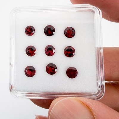 Natural Garnet 5mm Round Faceted 2, 5, 10 or 15 pcs Loose Gemstones *USA Seller*