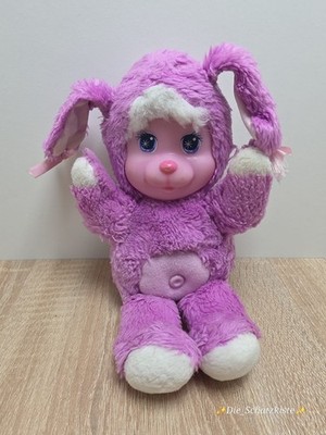 Vintage 1990 Mattel Magic Nursery Pet Plüsch lila Hase Schleifen ca 26cm Vintage