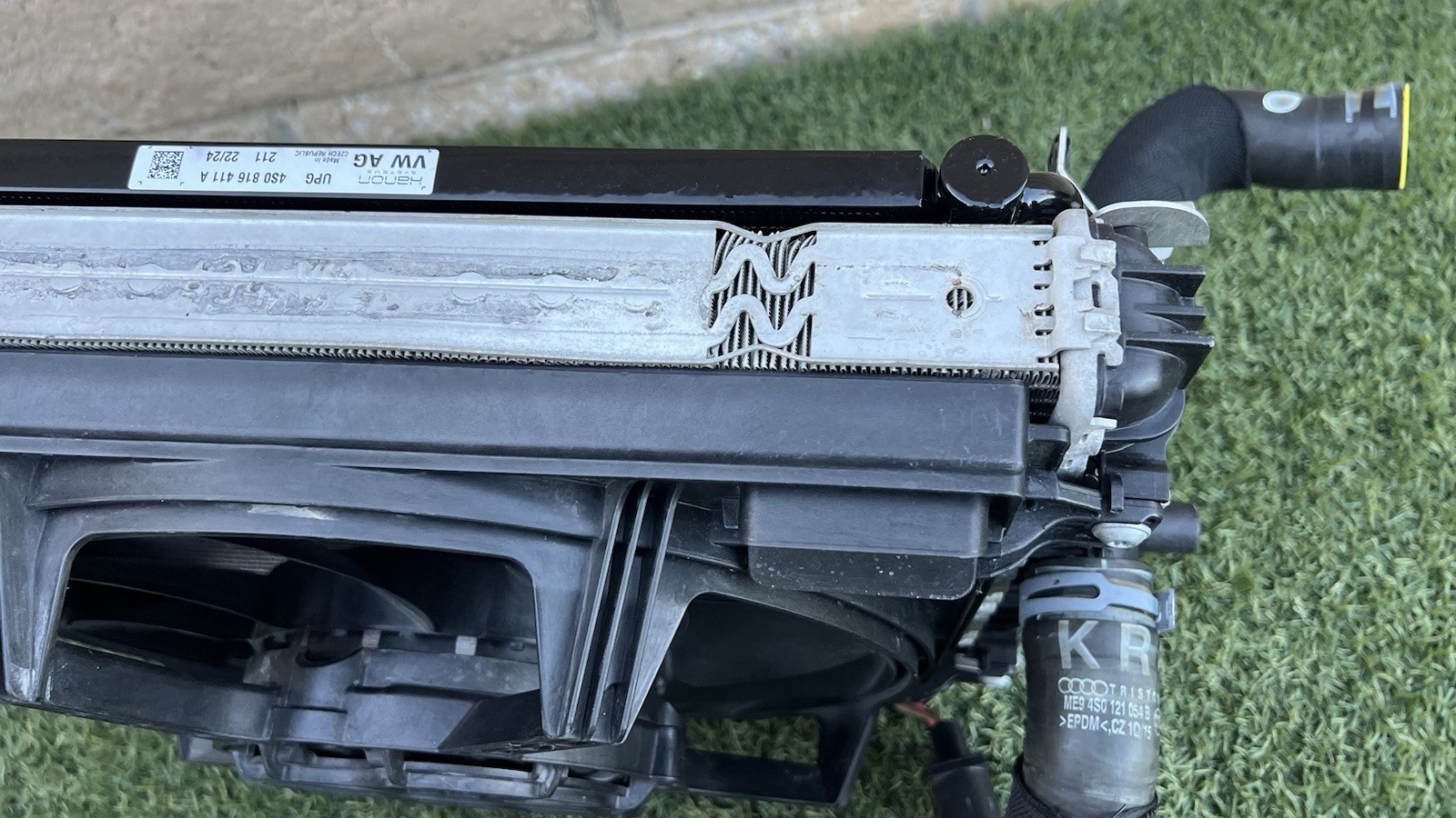 Lamborghini Huracan Right Side Radiator AC Condenser Cooling Fan Assembly OEM