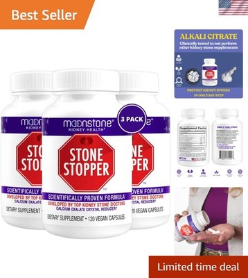 Stone Stopper Capsules, Kidney Stone Prevention, Calcium Oxalate Protector, A...