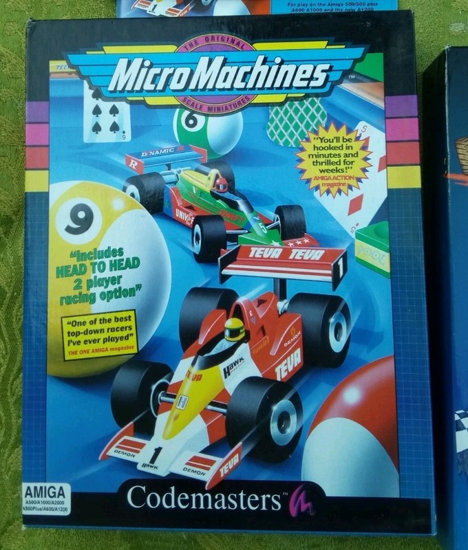 "Micro Machines'  Commodore Amiga Game Complete with Manual - Untested. V. G. C.