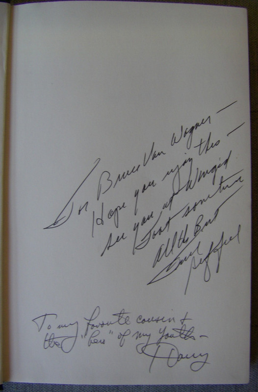 Frank Gifford HoF,NY Giants,Broadcaster signed biography w author+extras BSNCOA