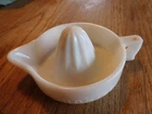 Vintage Sunkist white milk glass Juicer squeezer orange lemon