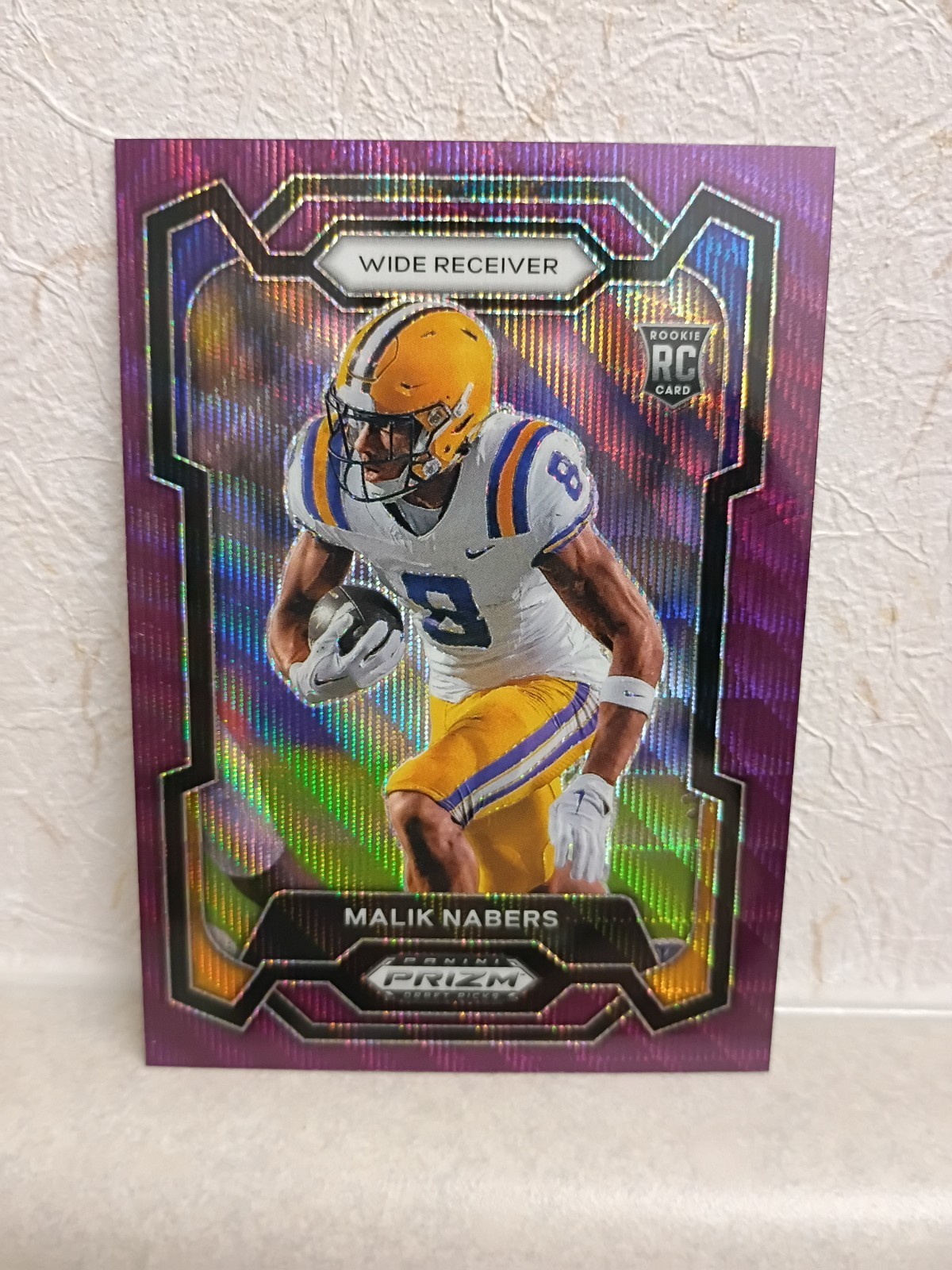2024 Panini Prizm Draft Picks, Malik Nabers #109 Purple Wave Prizm (RC),