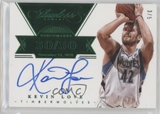 2013-14 Panini Flawless BenchMarks Emerald 3/5 Kevin Love #BM-KL Auto 3d3