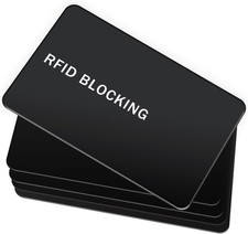 RFID Blocking Card - 5 Pack, Contactless NFC Credit ID Black/5 cards