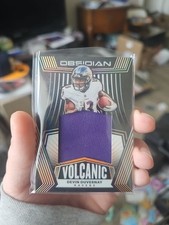 2020 Obsidian Volcanic Materials Electric Etch Orange #32 Devin Duvernay /75