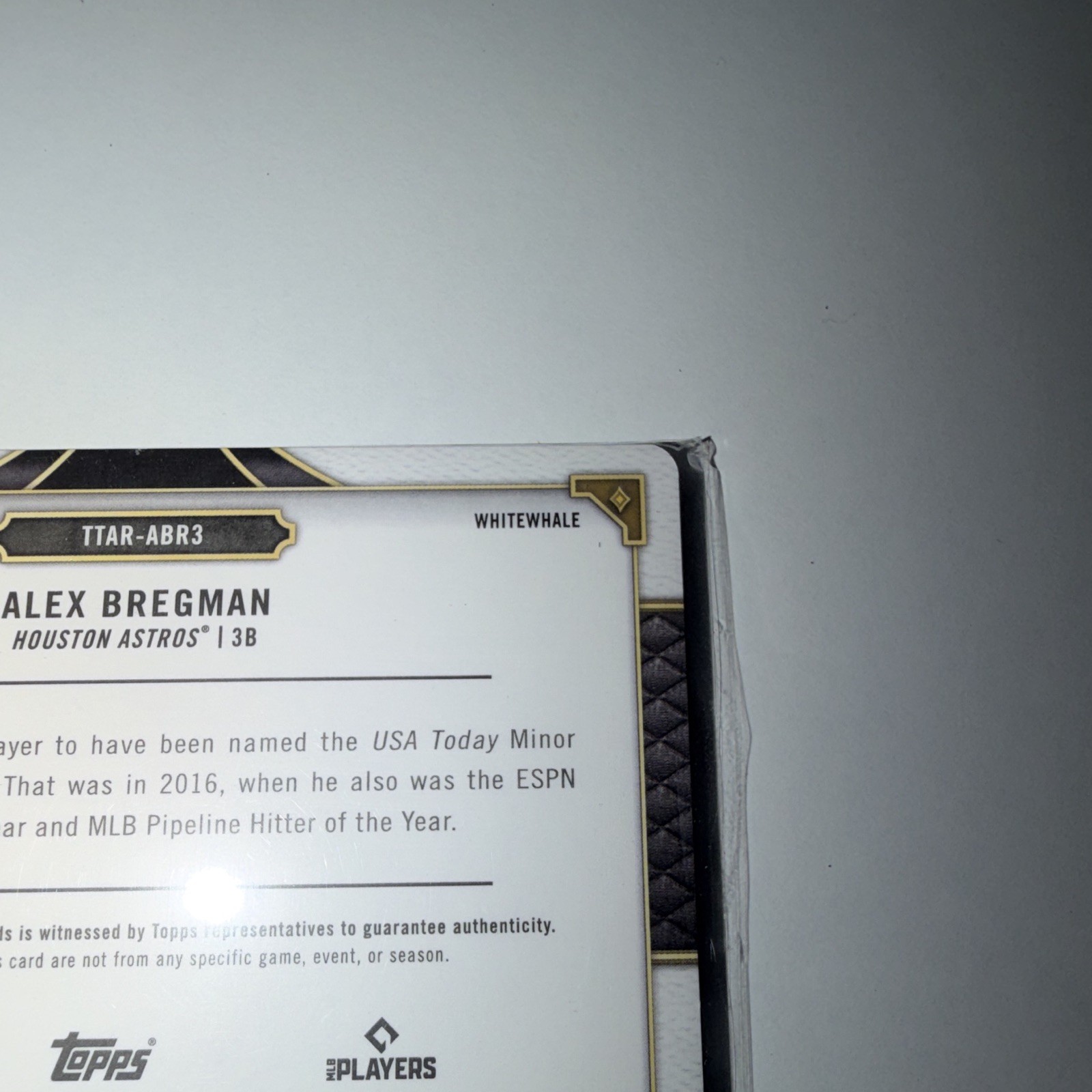 Topps Triple Threads 2022 Alex Bregman TTAR-ABR3 White Whale 1/1 Auto Relic view 14