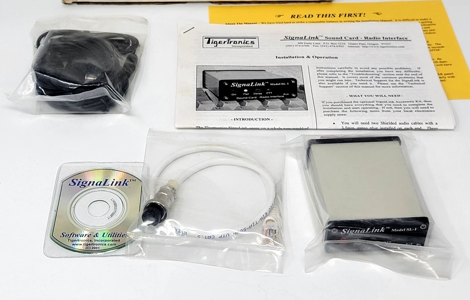 SignaLink Model SL-1 Tigertronics Radio Equipment Interface sound card Cables - Image 3 of 4