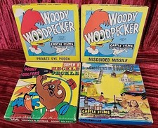 Super 8 8mm Film 4X Lot Castle Films 525 553 249 306 VITNAGE JECKLE WOODY FILM