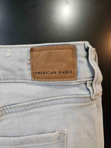 NWT American Eagle Next Level Stretch Ripped Jeans Womens Size 16L Light - Picture 3 of 5