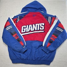 Vintage New York Giants Reebok NFL Pro Line Insulated Removable Hood Jacket XL