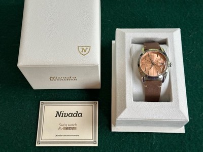 Superb Nivada Grenchen Antarctic Spider, Salmon dial, Model