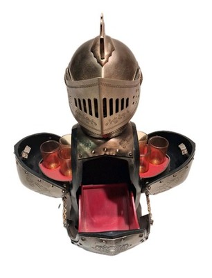 Vintage 60s Ritter Figur Secret Bar versteckte Bar Deko Knight   