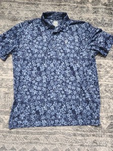 Mens Blue Print XL Calloway Golf Shirt
