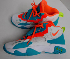 Nike Air Speed Turf Boys Sneakers; BQ9632-101 - White/Turquoise/Mango - Size 6Y