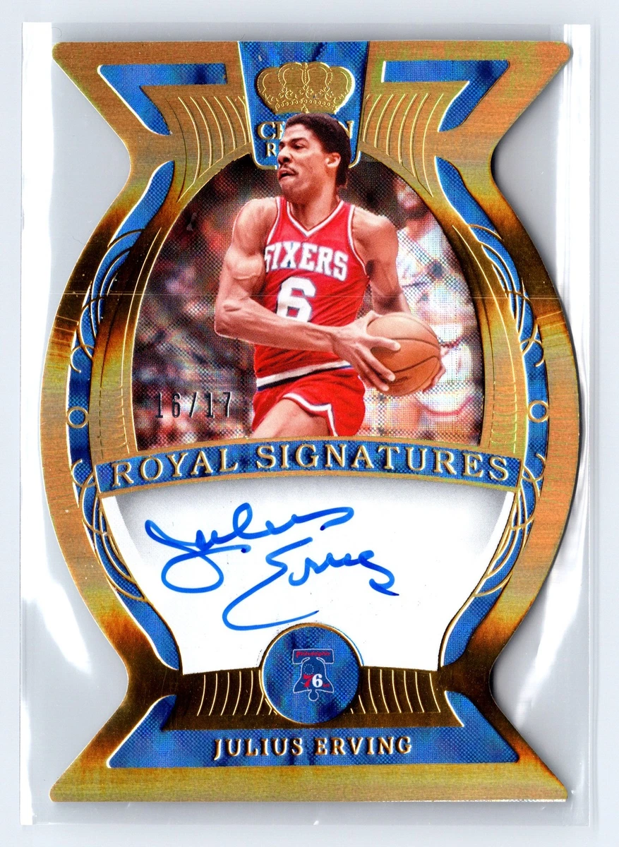 Julius Erving Basketball Autographed Sports Trading Cards