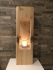 Windlicht Laterne Altholz 50cm Holzbalken Skulptur Unikat Lampe Handmade