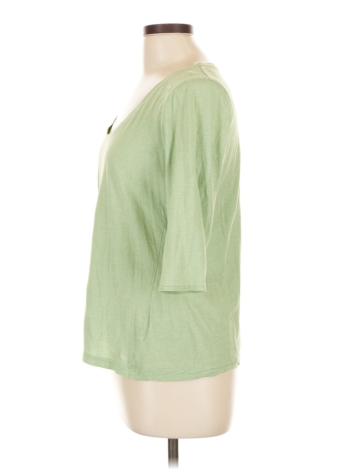 Calvin Klein Performance Women Green 3/4 Sleeve T-Shirt L thumbnail 4