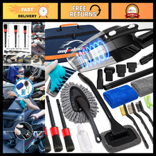 20Pcs Car Cleaning Kit - High Power Vacuum, Detailing Brushes  Tools, Auto Acce