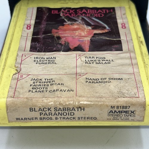 Black Sabbath Paranoid 8 Track Stereo Tape Cartridge - Picture 4 of 5
