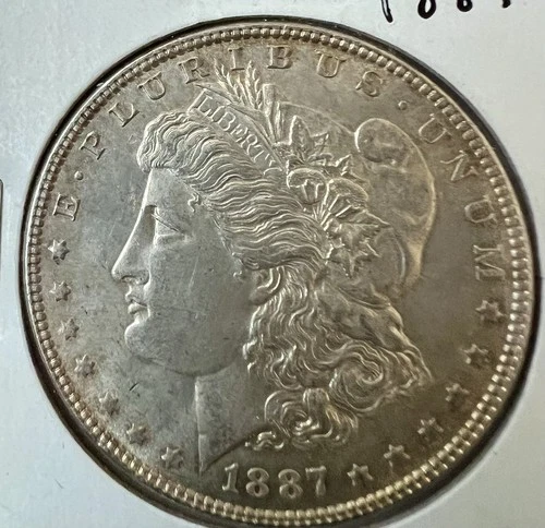 1887 P Morgan Dollar $1 US Mint Silver BU MS++ Uncirculated