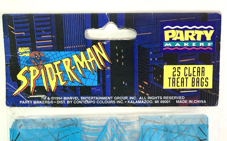 Bolsas transparentes Spider-Man 1997 vintage - 25 unidades - 4 1/4" x 9 1/2" - Marvel Foto 3 de 4