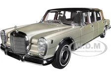 1964-81 MERCEDES 600 PULLMAN W100 LANDAULET CONVERTIBLE GOLD 1/18 MODEL CMC 217
