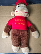 Vtg Knickerbocker Curious George Plush Red Hat 17" Pull string Not Working