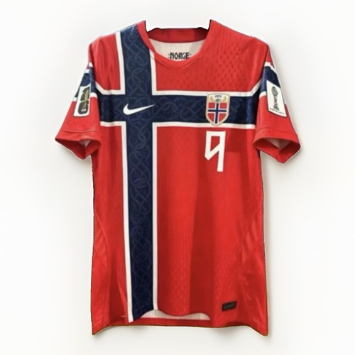 2026 FIFA World Cup Norway #9 Erling Haaland Jersey NWT Mens XL Shoulder Patches