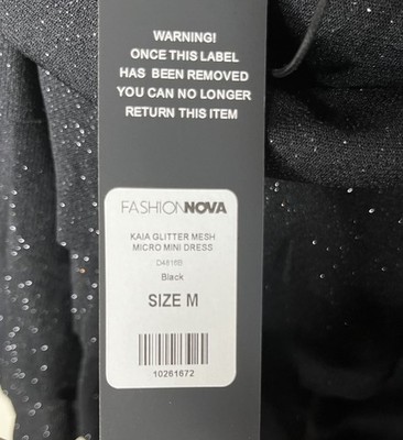Fashion Nova KAIA GLITTER MESH MICRO MINI BLACK DRESS SIZE MEDIUM | eBay