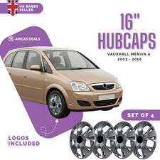 16" WHEEL TRIMS HUB CAPS COVERS TRIMS RIMS TO FIT Vauxhall Meriva A 2003-2010