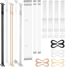 21 PCS Adjustable Clear Bra Straps for Women Invisible Adjustable