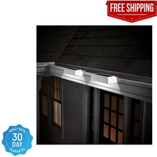 Solar Gutter Lights Outdoor LED Floodlight 2 Pack Weather Resistant Auto On Off