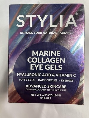 Stylia Marine Collagen Under Eye Gels Hyaluronic Acid & Vitamin C - 30 pairs