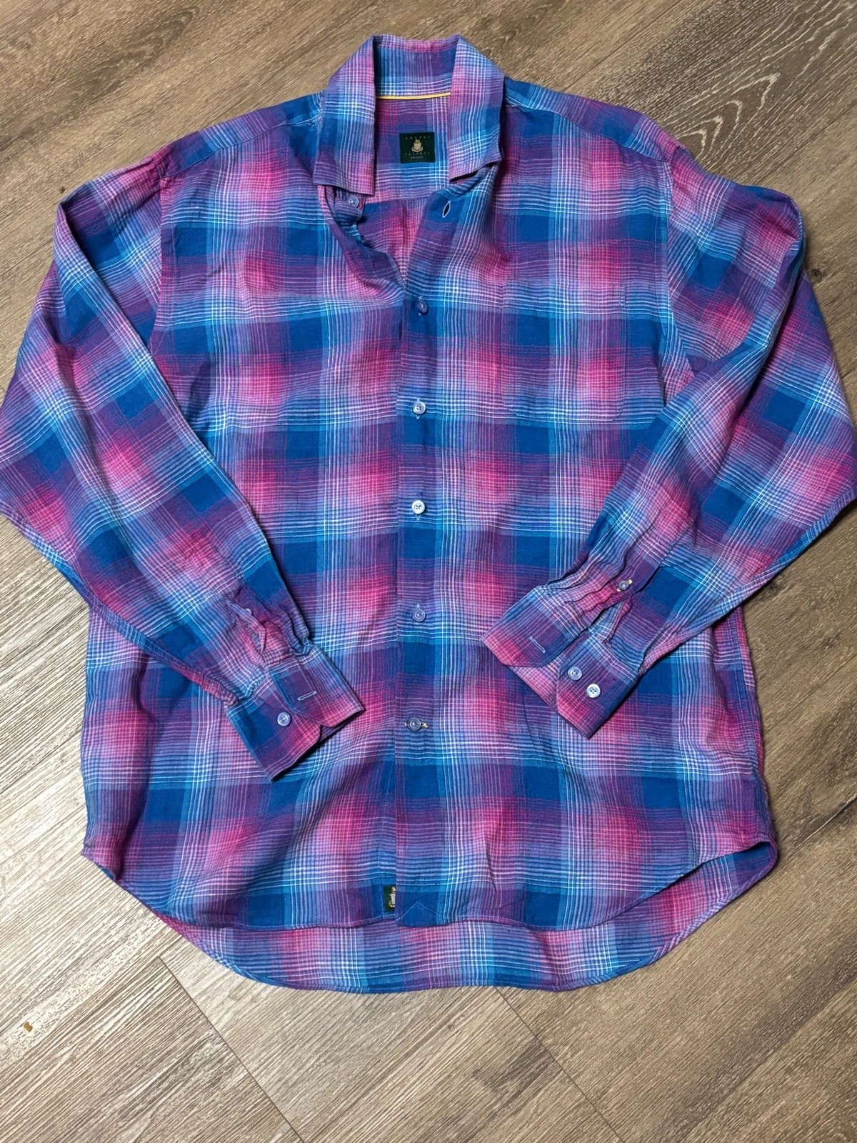 Robert Talbott Classic Plaid Button Down Shirt Me… - image 1