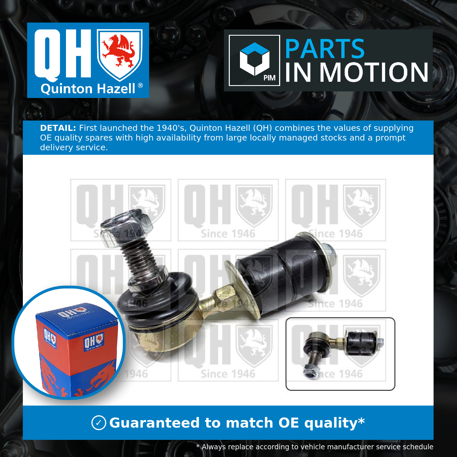 Anti Roll Bar Link Front QLS3198S Quinton Hazell Stabiliser Drop Link 350263 New