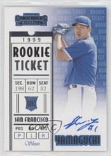 2020 Panini Contenders Retro 1999 Rookie Ticket Shun Yamaguchi #RT99-SY Auto aw2