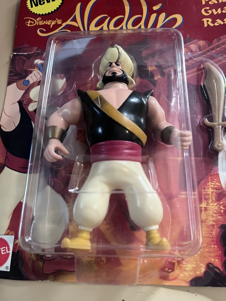 Figura de acción Palace Guard Rasoul Disney's Aladdin 1993 Mattel 5" sin usar, en caja muy rara Foto 2 de 4