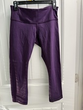Lululemon Women's Purple Leggings Size 6 Logo On The Back High Rise