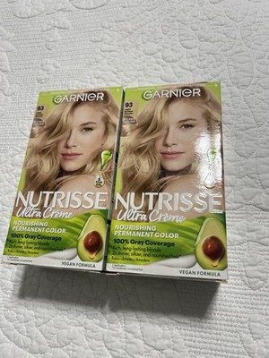 2 Pack Garnier Nutrisse #93 Honey Butter Light Golden Blonde Permanent Haircolor