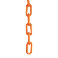Manufacturer Varies Plastic Chain, Safety Orange, 50 ft Length, Gloss 30012-50