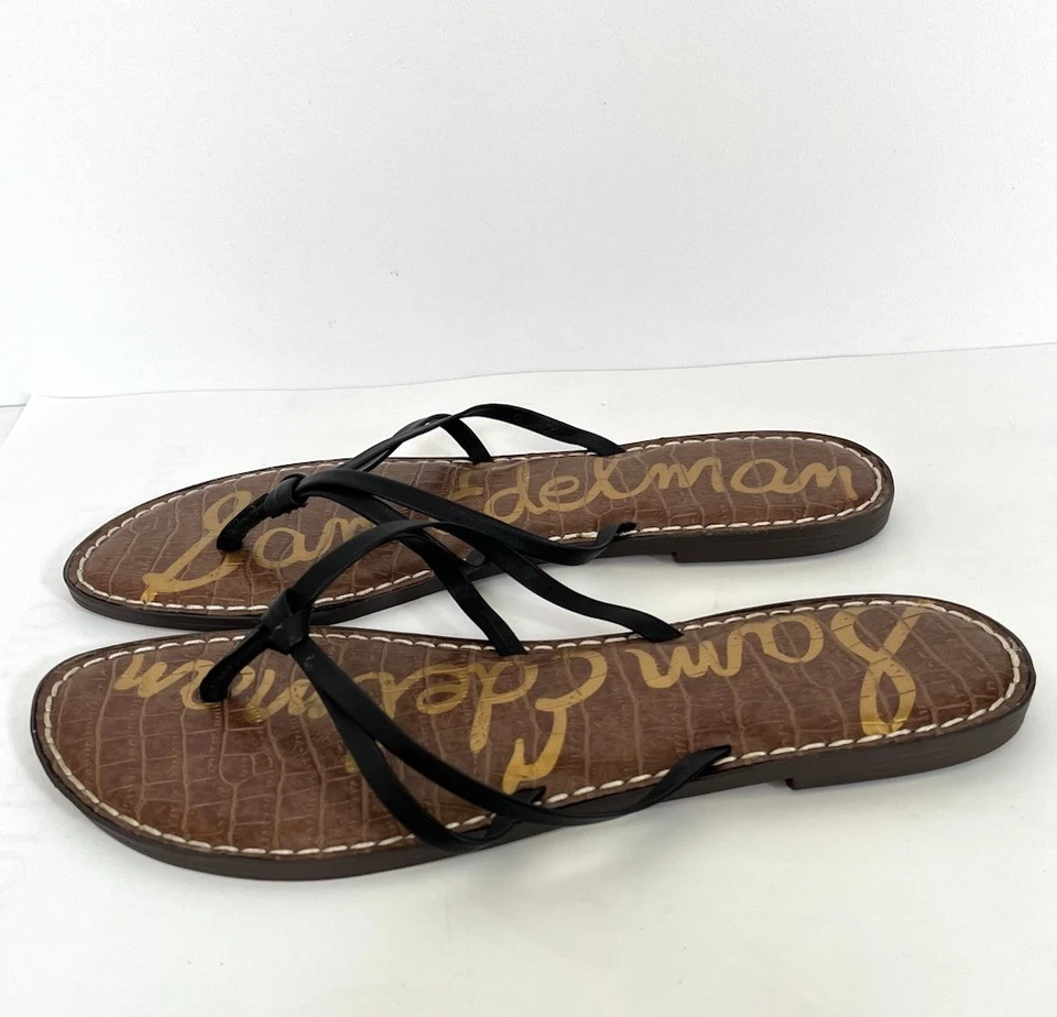NWT Sam Edelman Gerianne Women Black Flip Flop Sandals - US 10.5 - Изображение 3 из 4